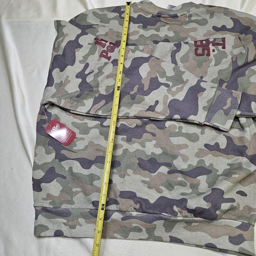 NWT Dr pepper Est.1885 Women's Large sweatshirt Camo I'm A Pepper - Picture 9 of 11